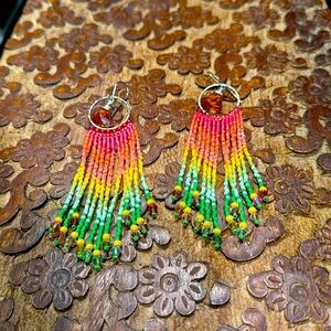 Beaded Fringe Earrings
